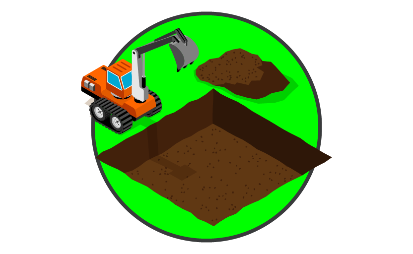 Pekerjaan tanah adalah pekerjaan yang berhubungan dengan pemindahan sejumlah massa tanah dan bebatuan dari satu lokasi ke lokasi lainnya. Tanah yang dipindahkan dapat dibuang atau diletakkan di suatu lokasi.